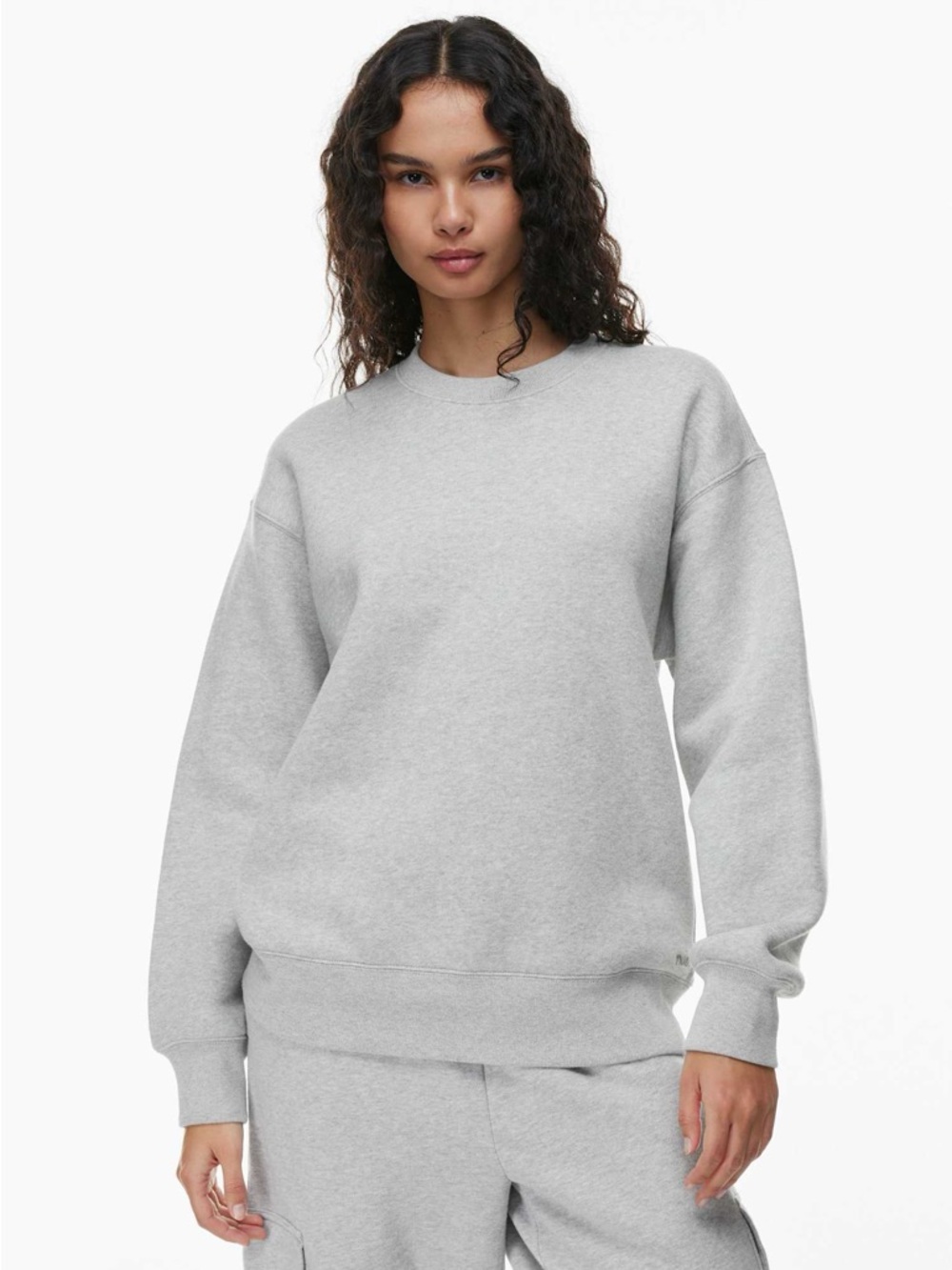 TNA Bubble Fleece Boyfriend Crew Sweatshirt